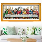 HUACAN Набор для Тайной вечери с крестиком белая парусиновая вышивка Иисус религия рукоделие 11CT 14CT DIY подарок украшение для дома