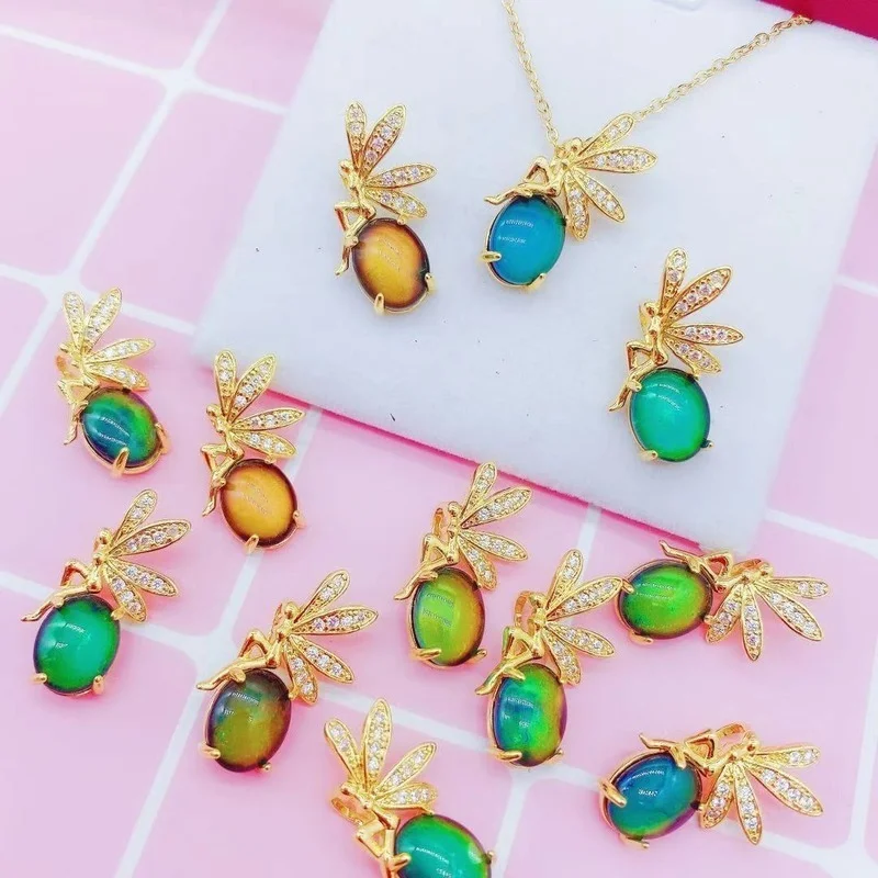 

The latest retro Necklace Pendant round alloy pendant changes with temperature color Charm Necklace Pendant