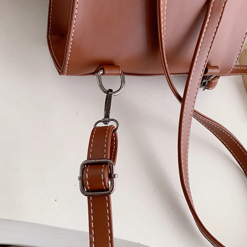 

NEW-Fashion Retro Pu Leather Women's Backpack School College Student Backpack Luxury Small Backpack