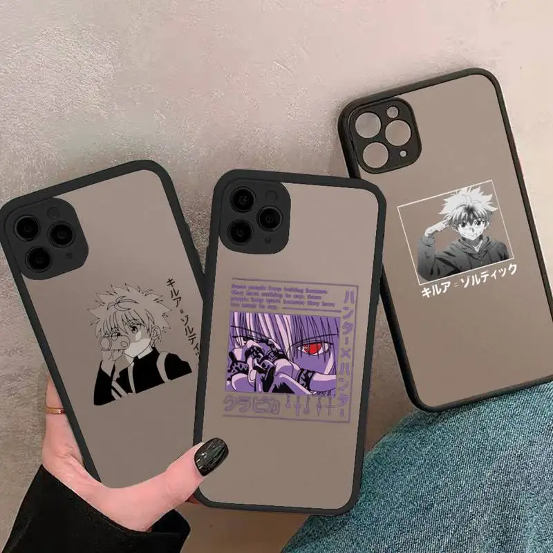 

hunter x hunter Phone Case matte transparent black For iPhone 7 8 x xs xr 11 12 pro plus mini max Clear Funda