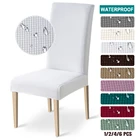 1246 шт. жаккардовые чехлы на стулья обеденный чехол на стул Водонепроницаемый стрейч чехол со спинкой Чехол из спандекса для Кухню стульев в гостиничных залах торжеств сиденье с эластичной резинкой чехол для стула