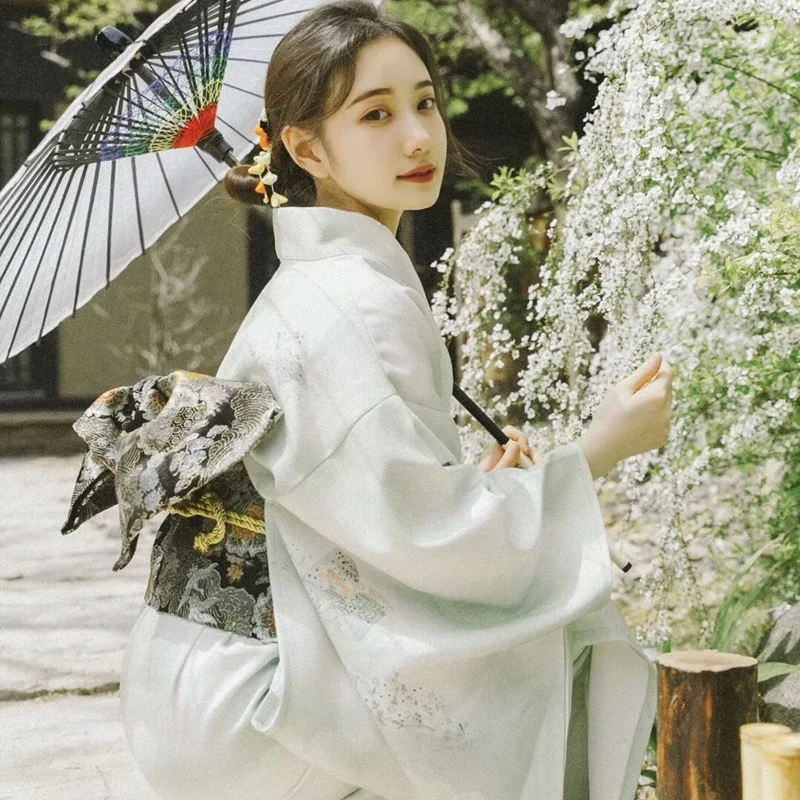 Традиционное японское кимоно для косплея гейши юката женская одежда Оби косплей