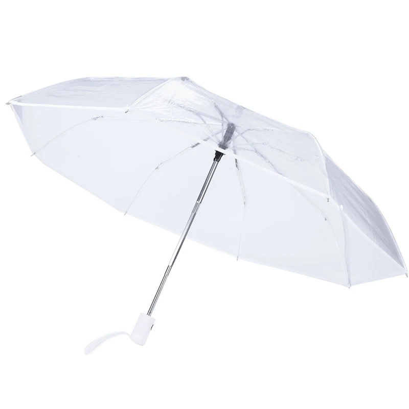 

Transparent Umbrella Automatic Umbrella Rain Women Men Sun Rain Auto Umbrella Compact Folding Windproof Style Clear umbrella,Tra