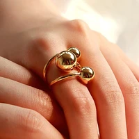 metal punk geometric round punk ring set buckle joint open index finger accessories tail ring ladies jewelry gifts