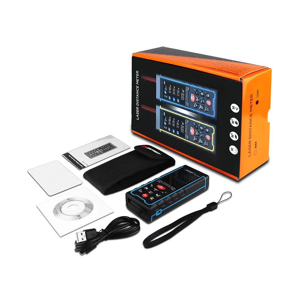 

Цвет Экран 120M лазерный дальномер 400ft лазерный дальномер ленты измерительный прибор с Камера