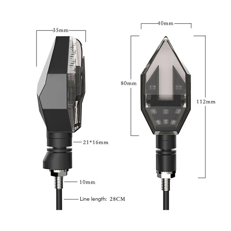 DERI 2 шт. светодиодный мото rcycle декоративный указатель поворота водонепроницаемый