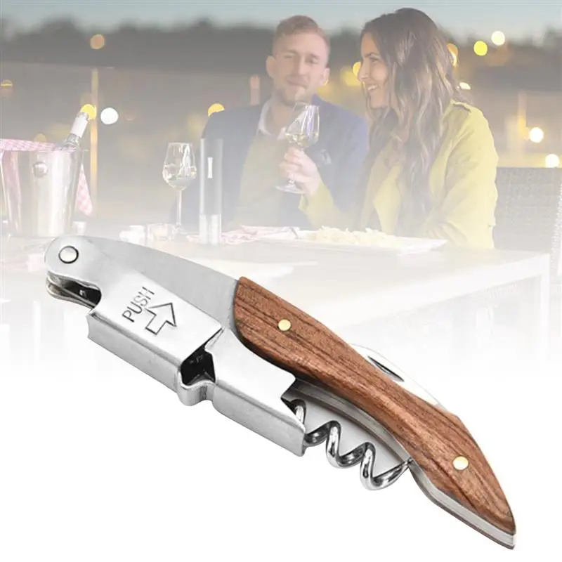 

Wine Opener, Professional Waiters Corkscrew, Bottle Opener And Foil Cutter Gift For Wine Lovers