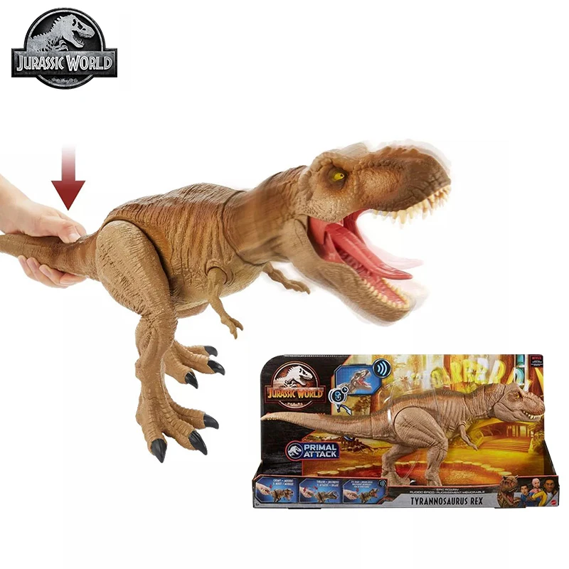 

Mattel мир Юрского периода лагерь меловой Эпический ревущий звук тираннозавр динозавр оригинальный бренд T rex мальчик игрушка подарок на день ...