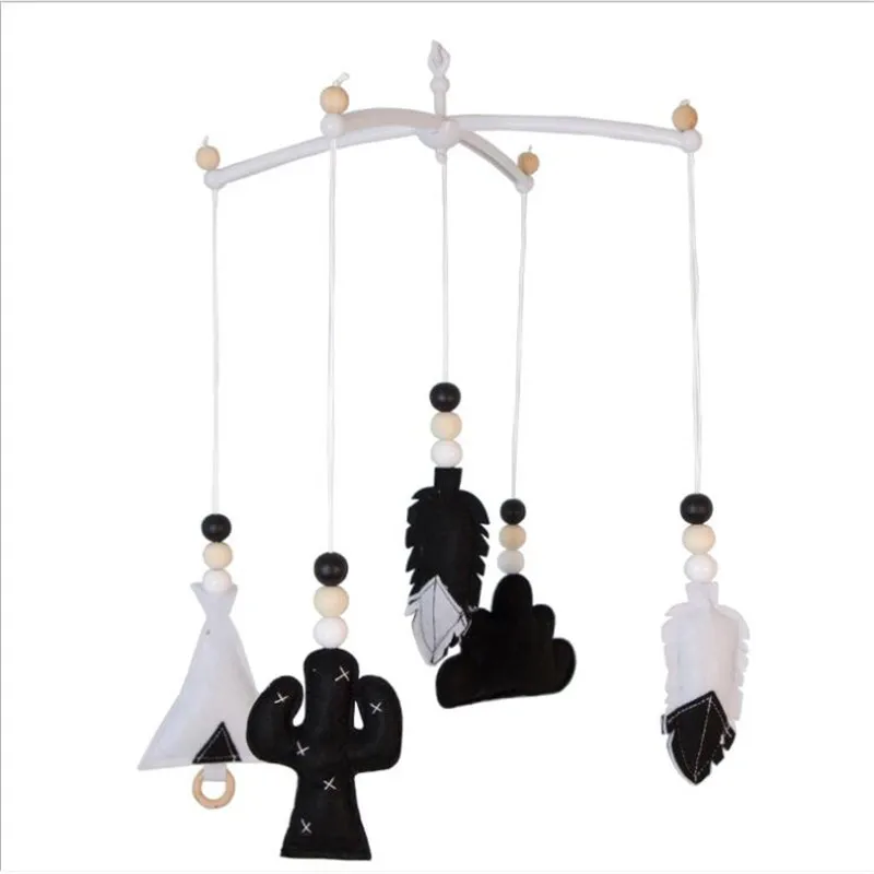 

INS Nordic Felt Wind Chimes Newborn Baby Bell Crib Mobile Rattle Toy Hanging Pendant Kids Room Decoration Ornaments Photo Props