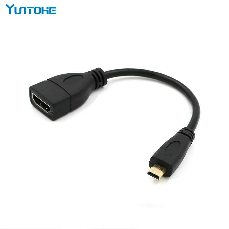 Оптовая продажа 15 см кабель конвертер Micro HDMI в для HDTV MAC ПК 1080P 100 шт.|Кабели VGA| |
