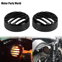 2xmotorcycle rear turn signal protector indicator grill bezel cover for harley sportster 883 xl iron nightster super low 2016 up