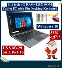 10,1-дюймовый мини-планшетный ПК Windows 10 NC01 4 Гб DDR + 11,6 Гб со штырьковой клавиатурой 128x1920 IPS HDMI-совместимый