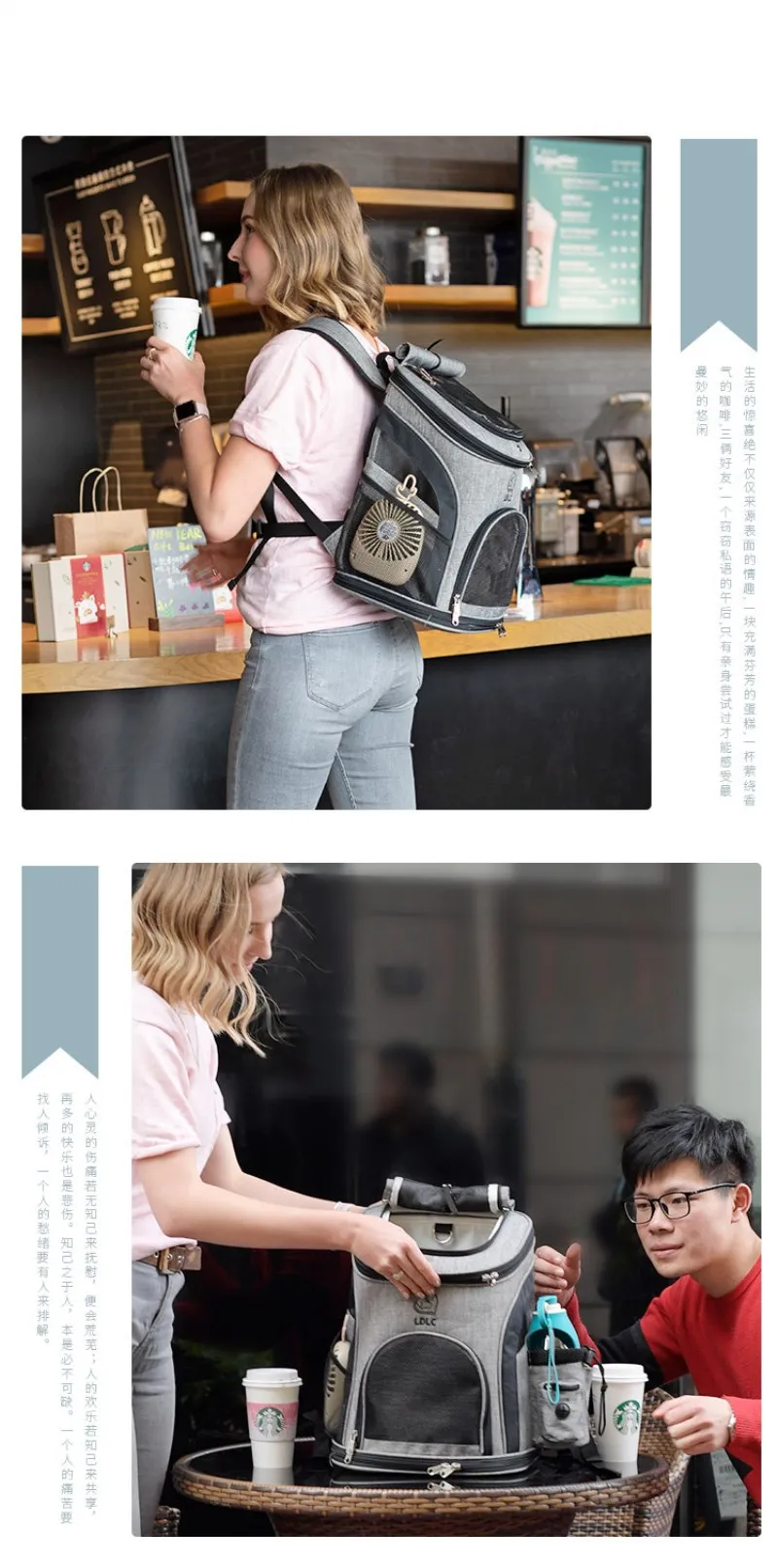 Dog Carrier Backpack Bag Breathable Dogs for small dogs Cat Bag Portable Pet Shoulder Dog Stuff Hiking Travel Walking Riding