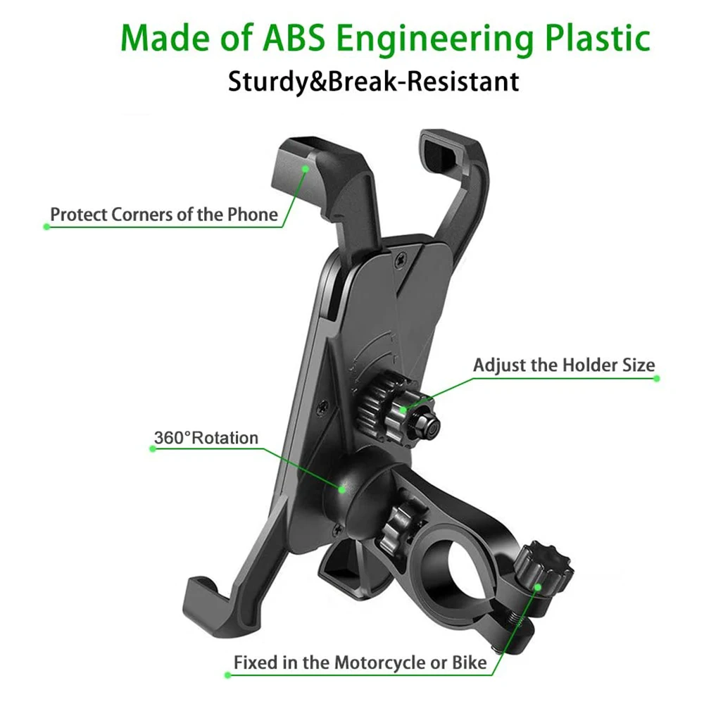 

Bike Phone Bracket 360° Rotation Base Anti-Shock Mountain Bikes Holder Universal 3.5 -6.5In Phone Bracket Bicycle Accessoires