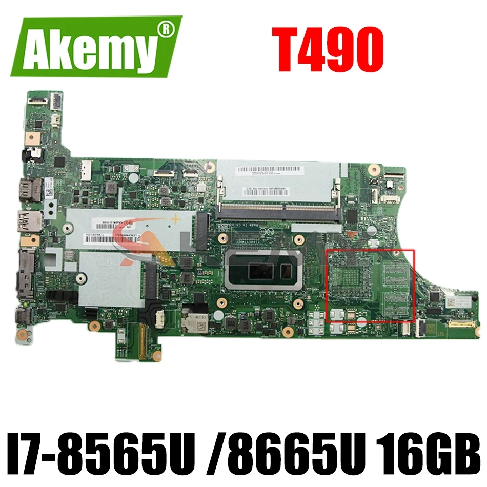 Preise NM-B901 Für Lenovo ThinkPad T490 Laptop Motherboard Mit CPU I7-8565U /8665U 16GB RAM PELZ 02HK945 02HK92 4 100% Test Arbeit