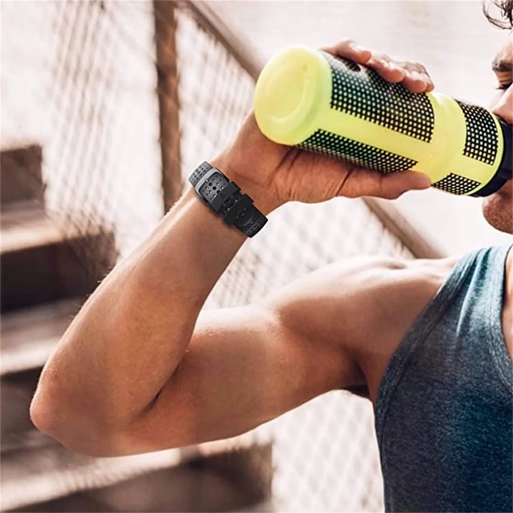 ANBEST Silicone Watch Band 22mm Width  Replacement Strap for Fenix 6 5 5 Plus 6 Pro Band for Forerunner 935 945