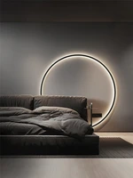 minimalist wall lamp living room decoration led wall light designer ring atmosphere lamp nordic halo decor lighting with plug