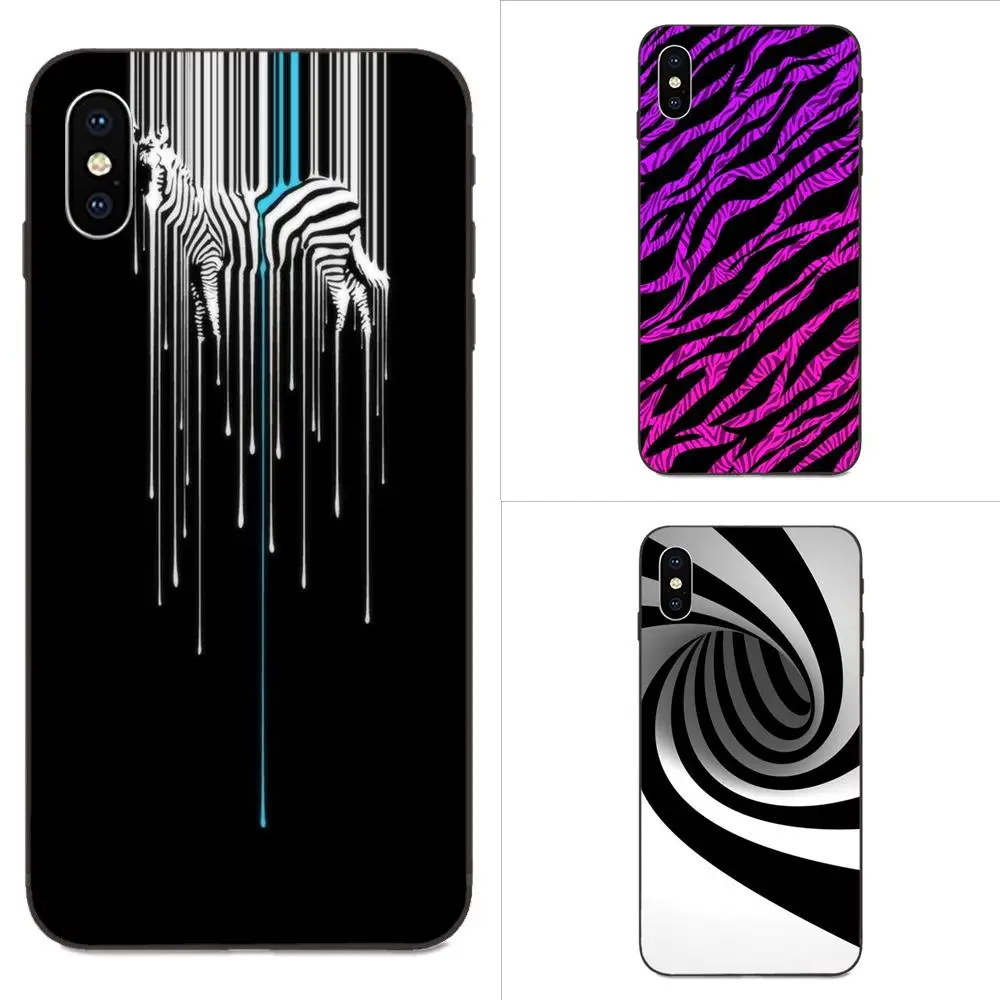Хипстерский чехол из ТПУ с полосками зебры для Apple iPhone 4 4S 5 5S SE 6 6S 7 8 Plus X XS Max XR |