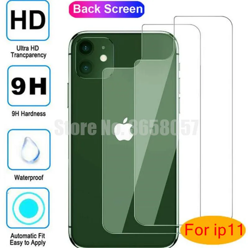 100 шт./лот заднее закаленное стекло для IPhone 11 Pro max XR XS MAX X 8 Plus защитная пленка