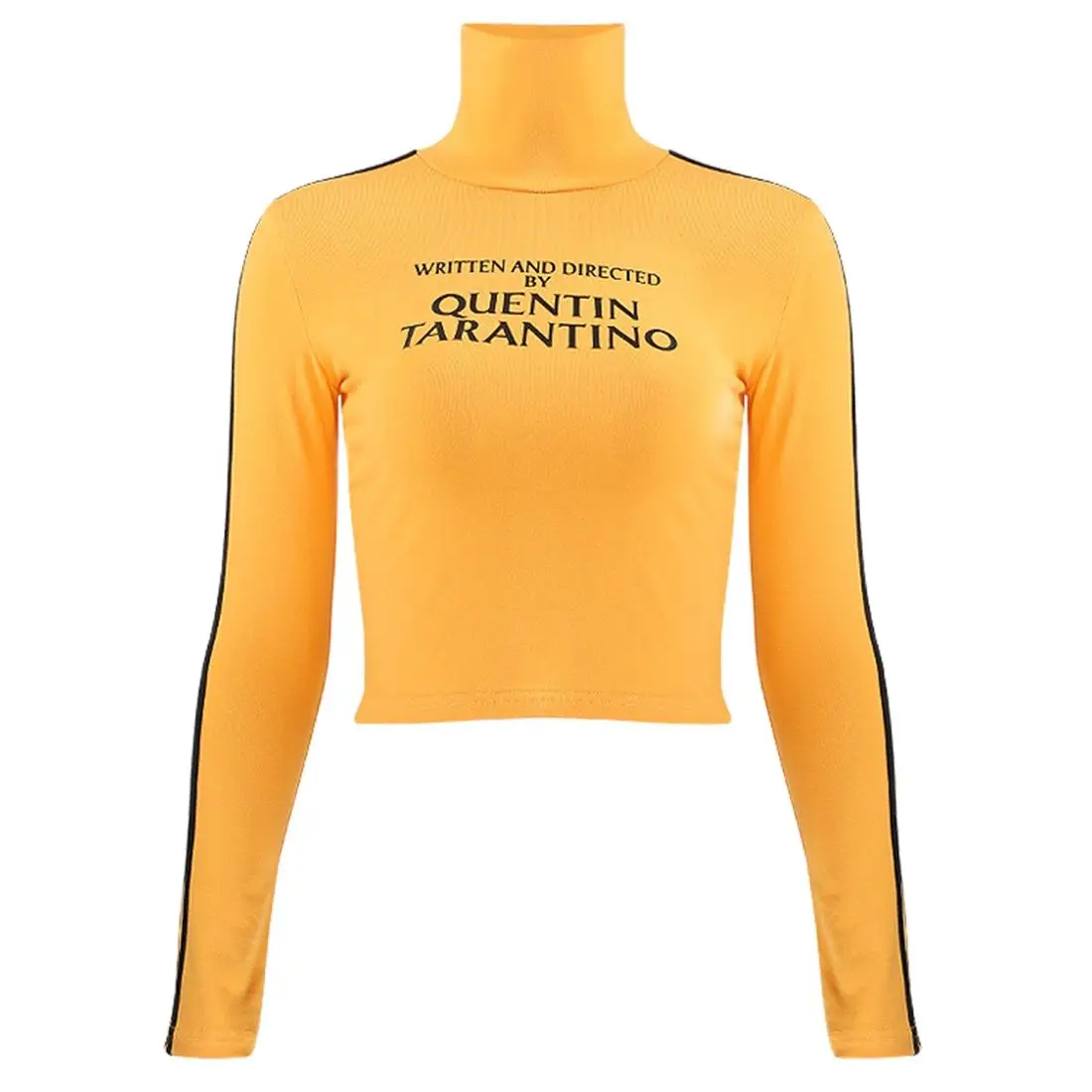 2019 модные Квентин Тарантино сексуальный укороченный Топ для женщин сбоку в - Фото №1