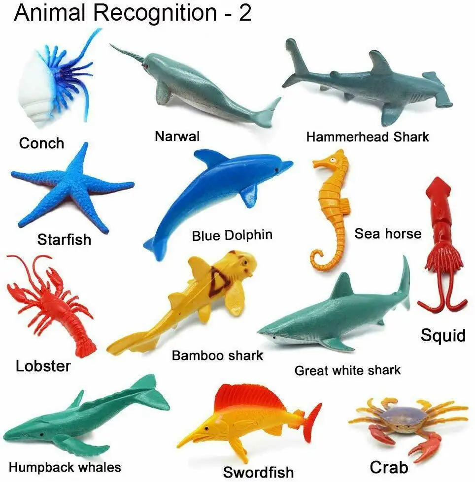 24 шт./лот моделирование морских животных модель украшения океанской морской