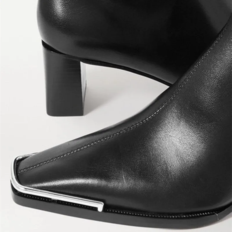 

autumn winter side zipper Boots same boots metal High Heel Ankle 2020 Chelsea