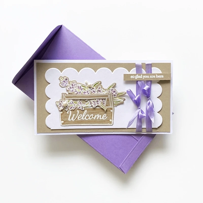 

Long Envelope Welcome Cutting Dies Scrapbook Dariy Decoration Stencil Embossing Template DIY Greeting Card Handmade