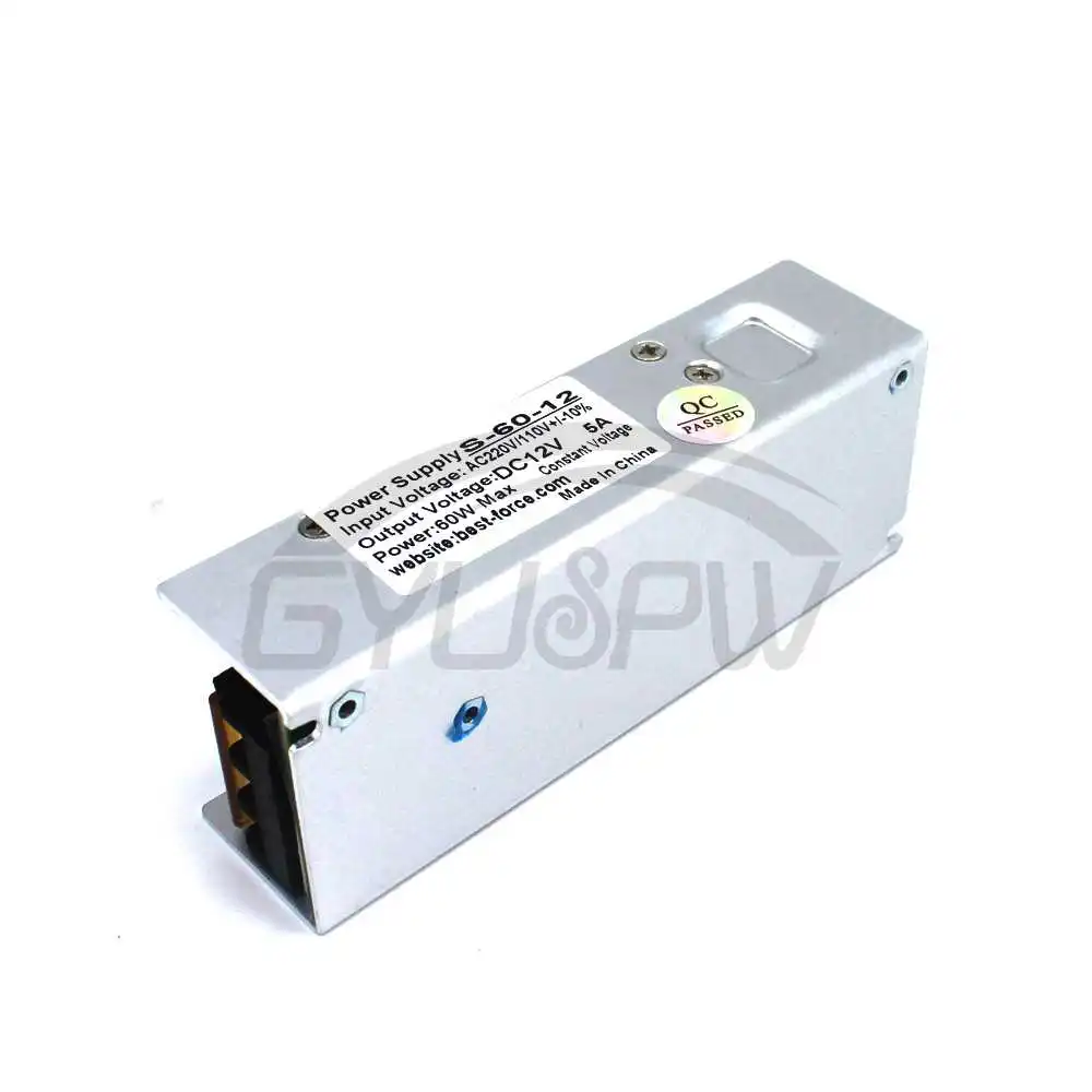 Источник питания DC 12V 5A 60W Светодиодный драйвер Переключение трансформаторов 100
