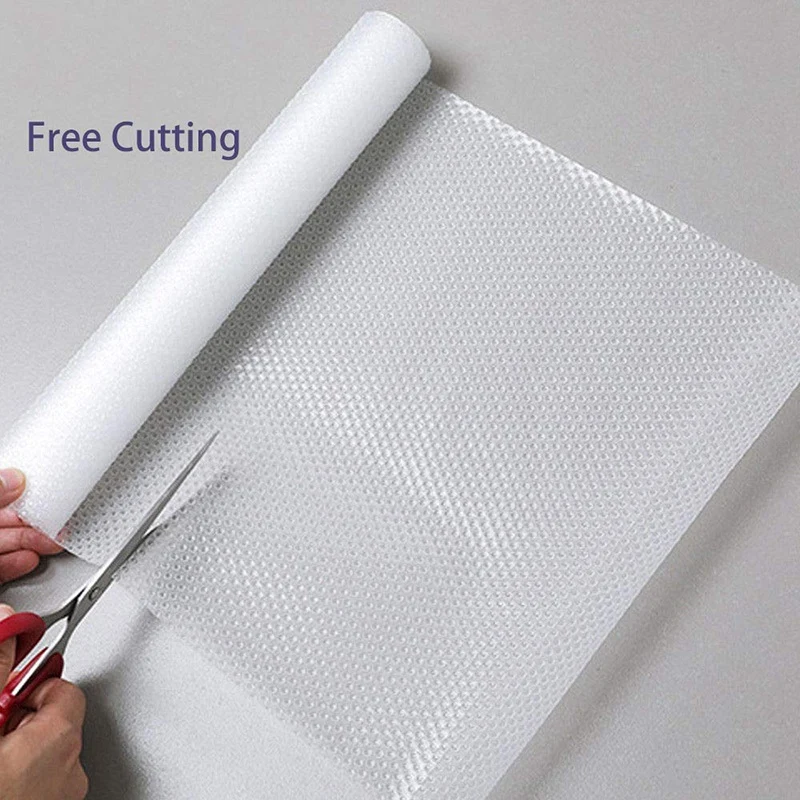 

3 Rolls of Eva Cabinets Non-Slip Refrigerator Mats Waterproof Cabinets Drawer Mats Dustproof Shoe Cabinet Mats 45 x 150 cm