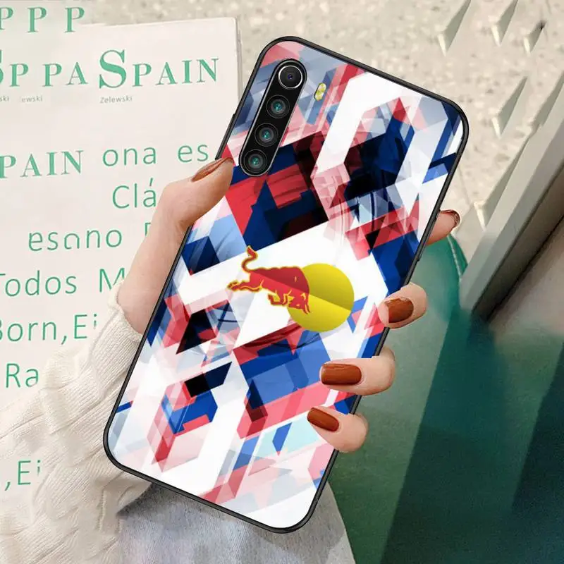 

RED Energy Drink Bull Racing Black Soft Phone Case For Redmi 7 8 9 A K20 30 Pro Note 8 9 Pro 9s