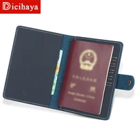 dicihaya vintage fashion business passport covers holder multi function id bank card women men wallet case travel accessories