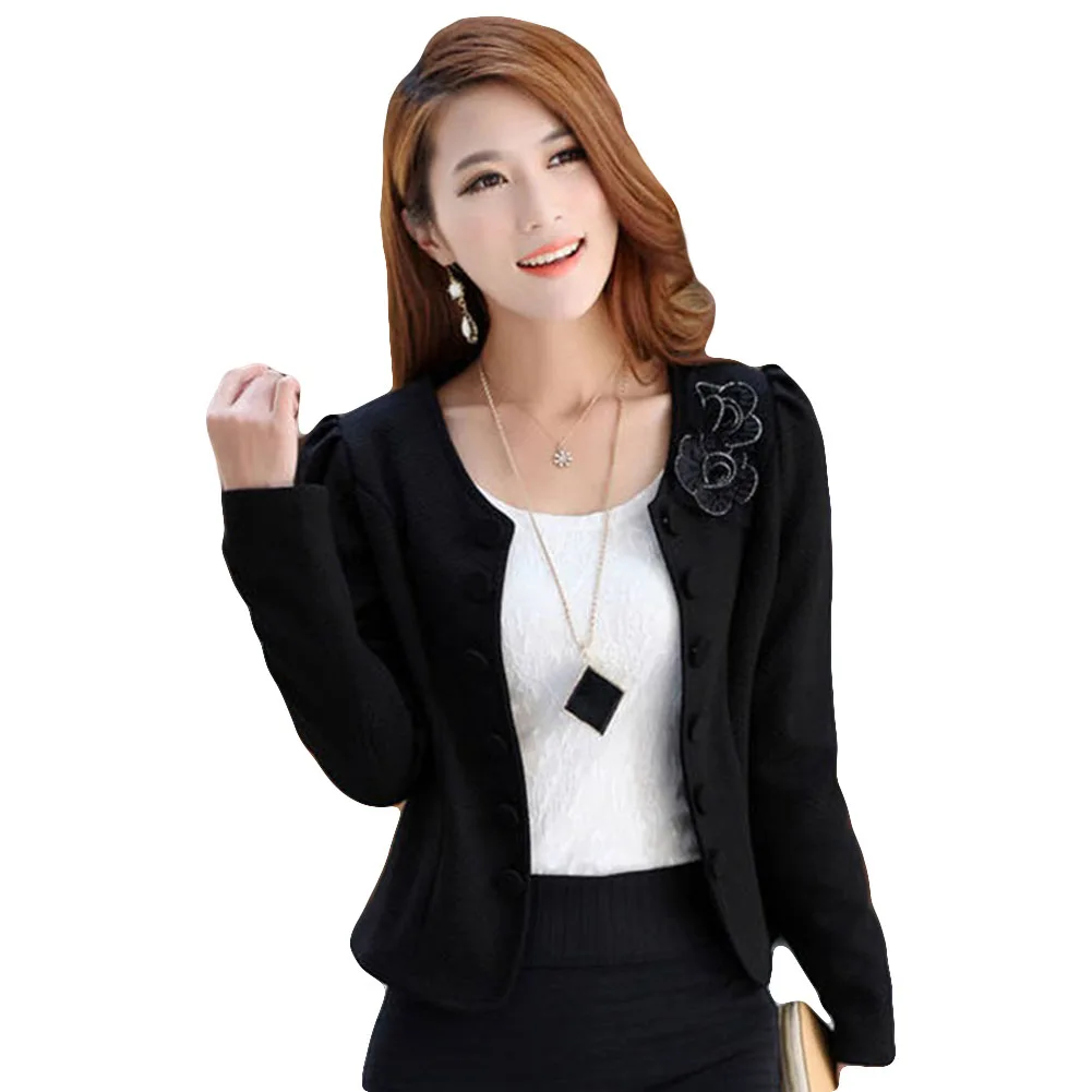 

New Women Korean Slim Long Sleeve Small Suit Jacket Ladies Suit Lining Suit Office Normal Suit Blazer OL Career Tops