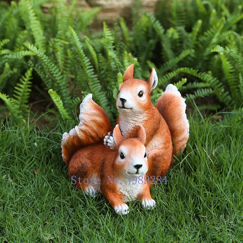 

Creative Resin Squirrel Garden Decoration Home Outdoor Accessories Simulation Animal Decoration Fairy Garden Miniature Model