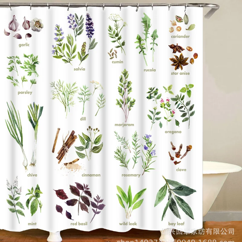 

Waterproof Flower Digital Shower Curtain Printing Polyester Shower Curtain Mildewproof Customize Cortina Ducha Bathroom Supplies