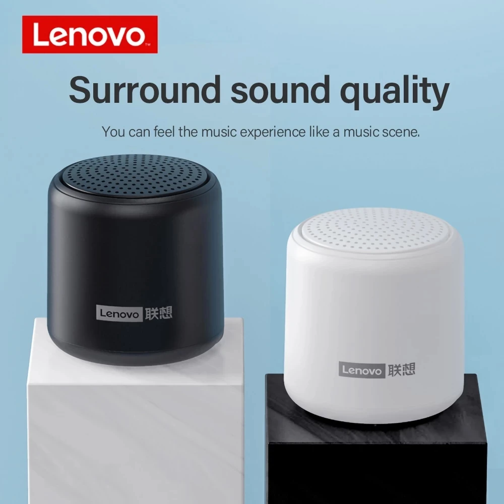 

Original Lenovo L01 Bluetooth Speaker Portable Outdoor Loudspeaker Wireless Mini Column 3D Stereo Music Surround Bass Box Mic
