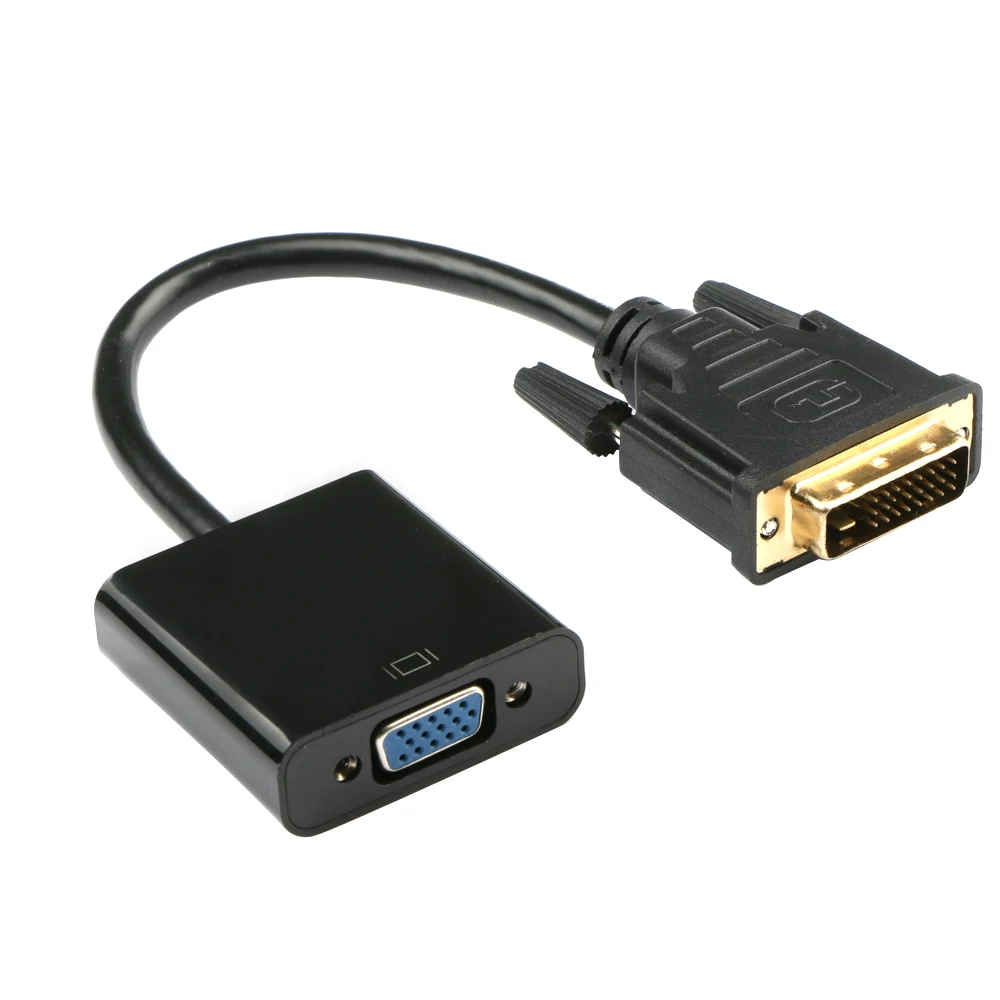 Besegad HD DVI-D 24 штекера в VGA 15 Pin Женский HDTV адаптер конвертер коннектор монитор кабель