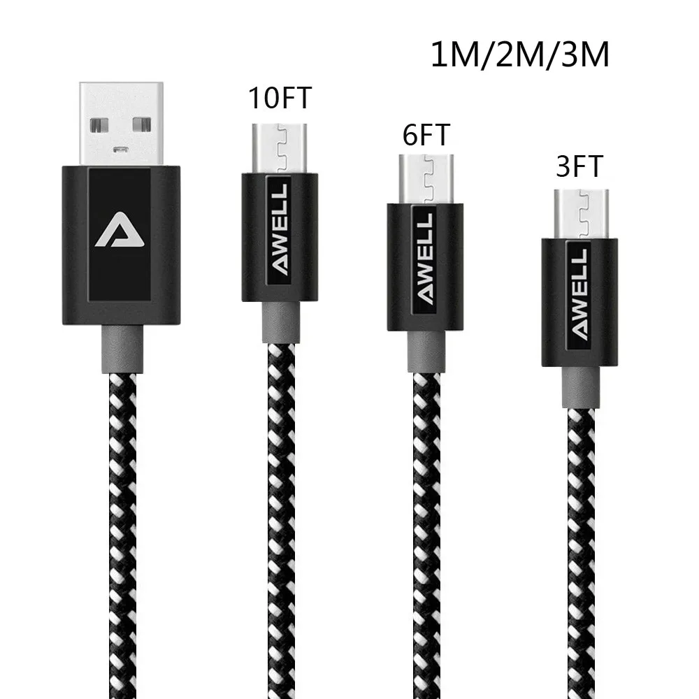 1 м/2 м/3 м USB кабель для Iphone X Xr 8 7 6 Micro usb type C провод huawei iPhone Xiaomi samsung s8 s6 s7 S9 быстрой