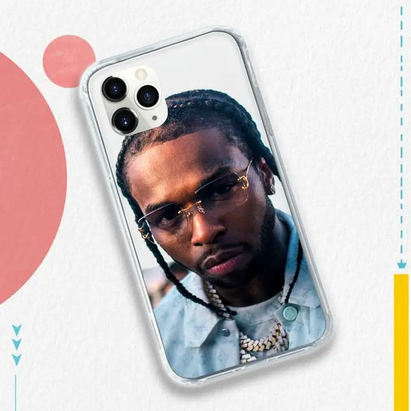 

POP SMOKE Rapper America Phone Case Transparent soft For iphone 5 5s 5c se 6 6s 7 8 11 12 plus mini x xs xr pro max