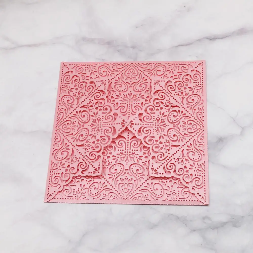 

50pcs/lot Laser cut Wedding Engagement Invitation Card New Design Bridal Shower Invitations Birthday Cards