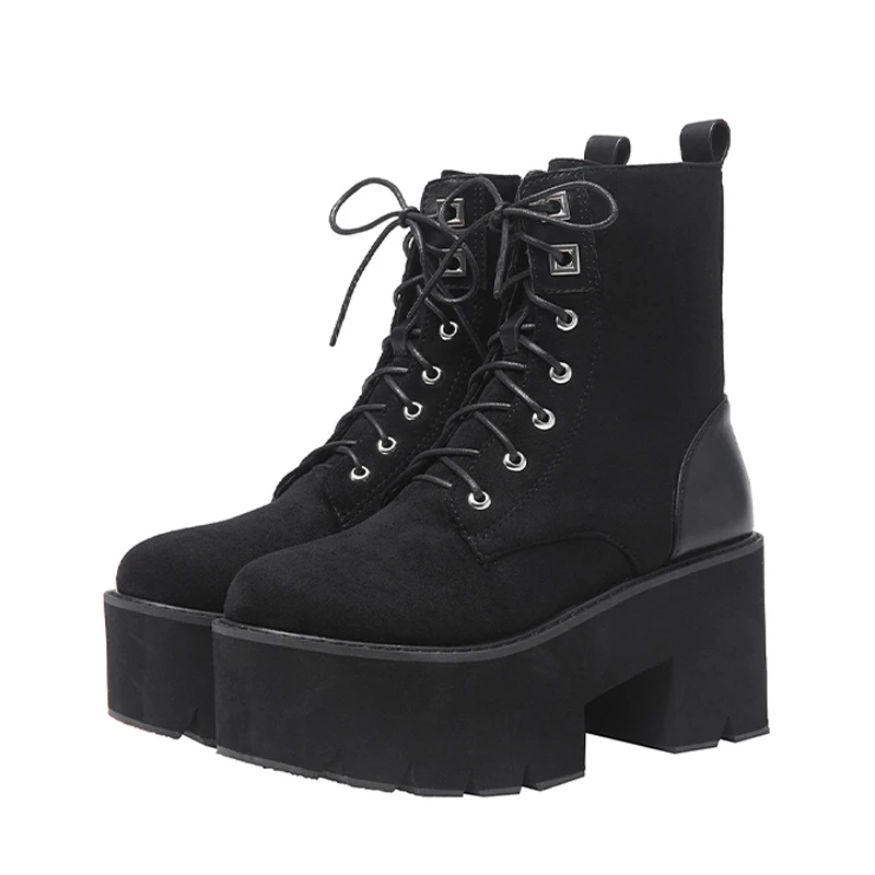 Женские ковбойские ботинки bota женские на платформе зимняя обувь высоком каблуке