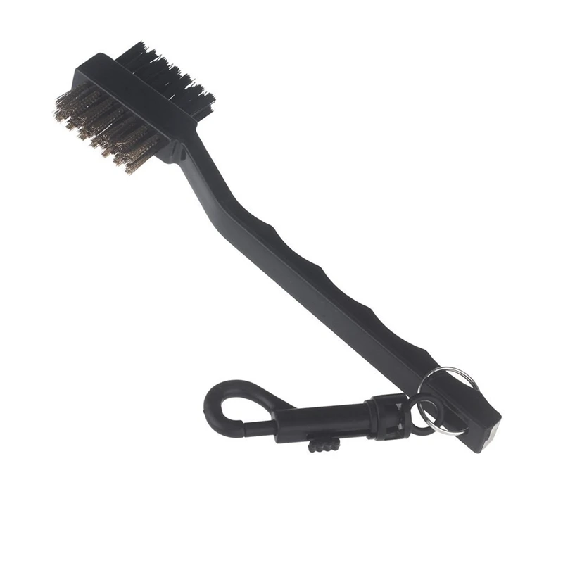 Quality Dual Bristles Golf Club Brush Cleaner Ball 2 Way Cleaning Clip Groove Lightweight Portable | Спорт и развлечения
