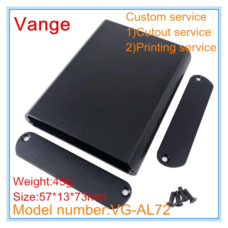 2pcs/lot portable project box 57*13*73mm 6063-T5 aluminum case enclosure diy for electronic PCB equipment | Обустройство дома