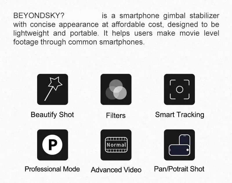 LeadingStar Beyondsky Eyemind 3-axis Gyro интеллигентая(ый) ручной карданный стабилизатор для смартфона
