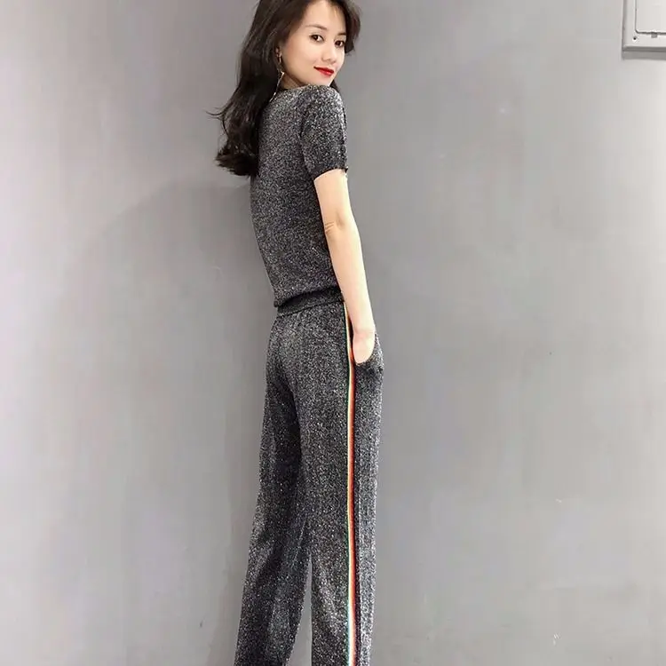 

Sportswear women's new summer fashion slim casual two piece set