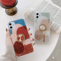 geometric pattern phone case for iphone se 2020 11 pro x xs max xr ring stand 7 8 plus case hot sale promotion