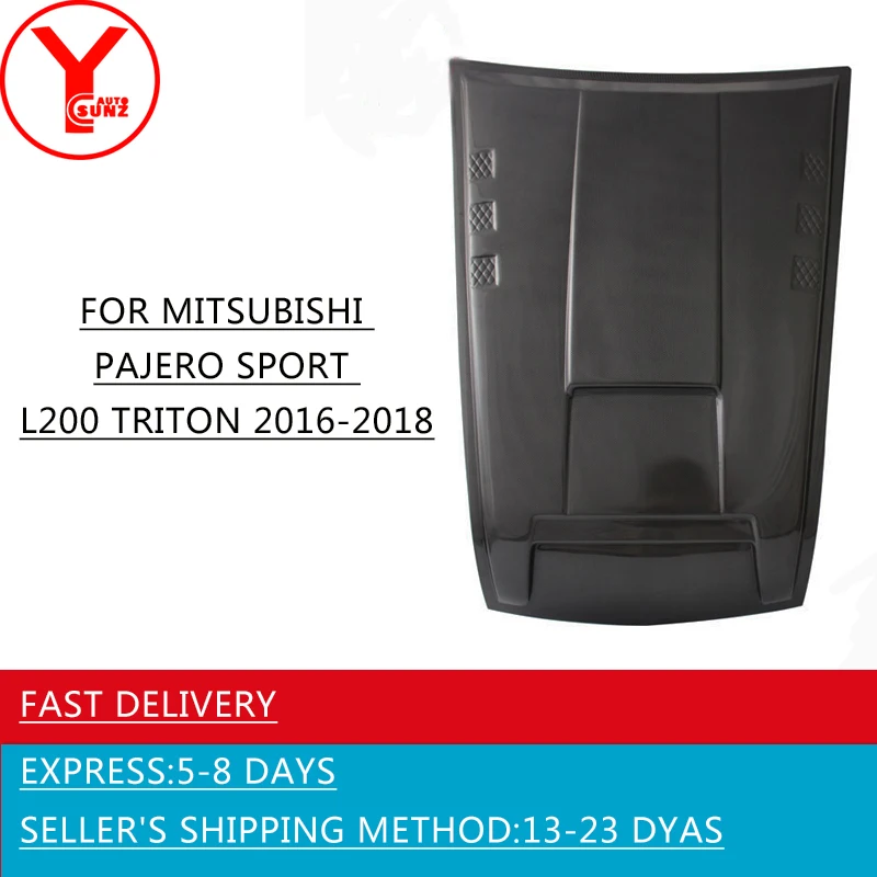 

carbon bonnet scoop hood car accessories For MITSUBISHI PAJERO SPORT L200 Triton Part 2016 2017 montero sport Shogun 2018 YCSUNZ