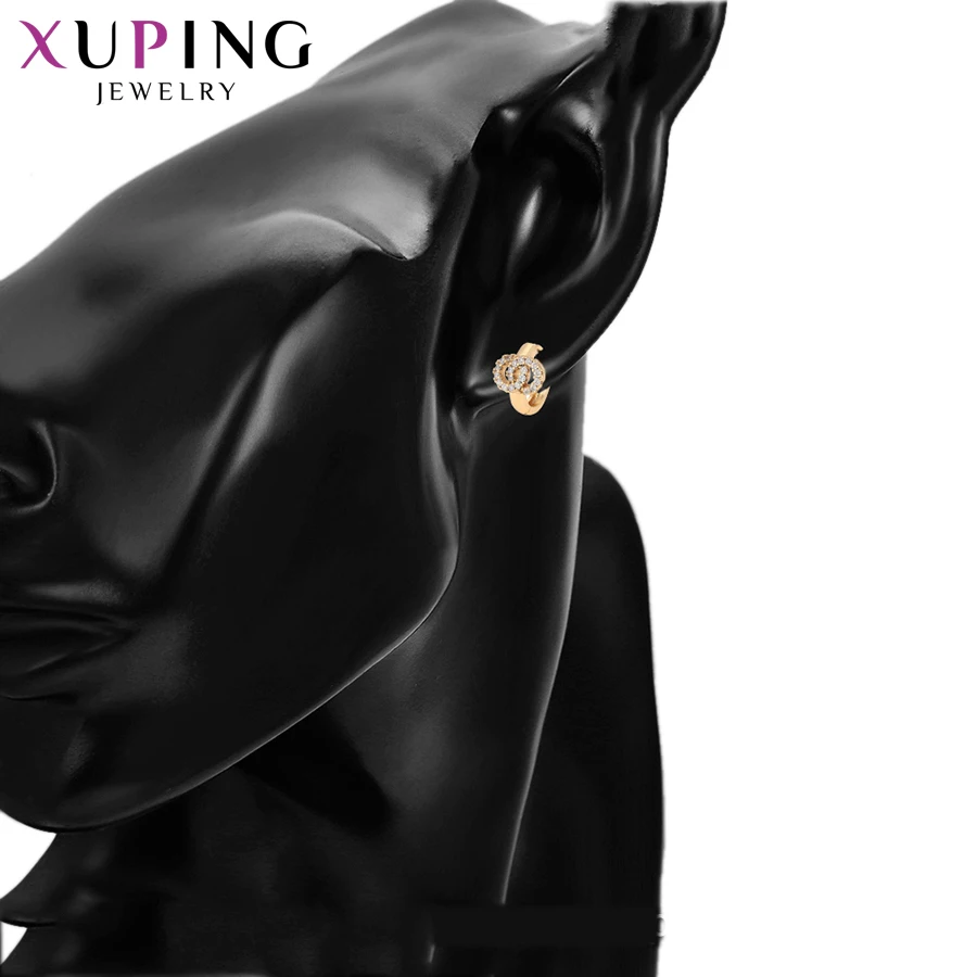 Xuping европейский стиль Модные серьги-кольца темперамент синтетический