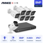 Сетевая Видеосистема безопасности ANNKE 4K Ultra HD POE с видеорегистратором 8 Мп, сетевой видеорегистратор 4K, устройство наблюдения, быстрая запись звука, Ip-камера