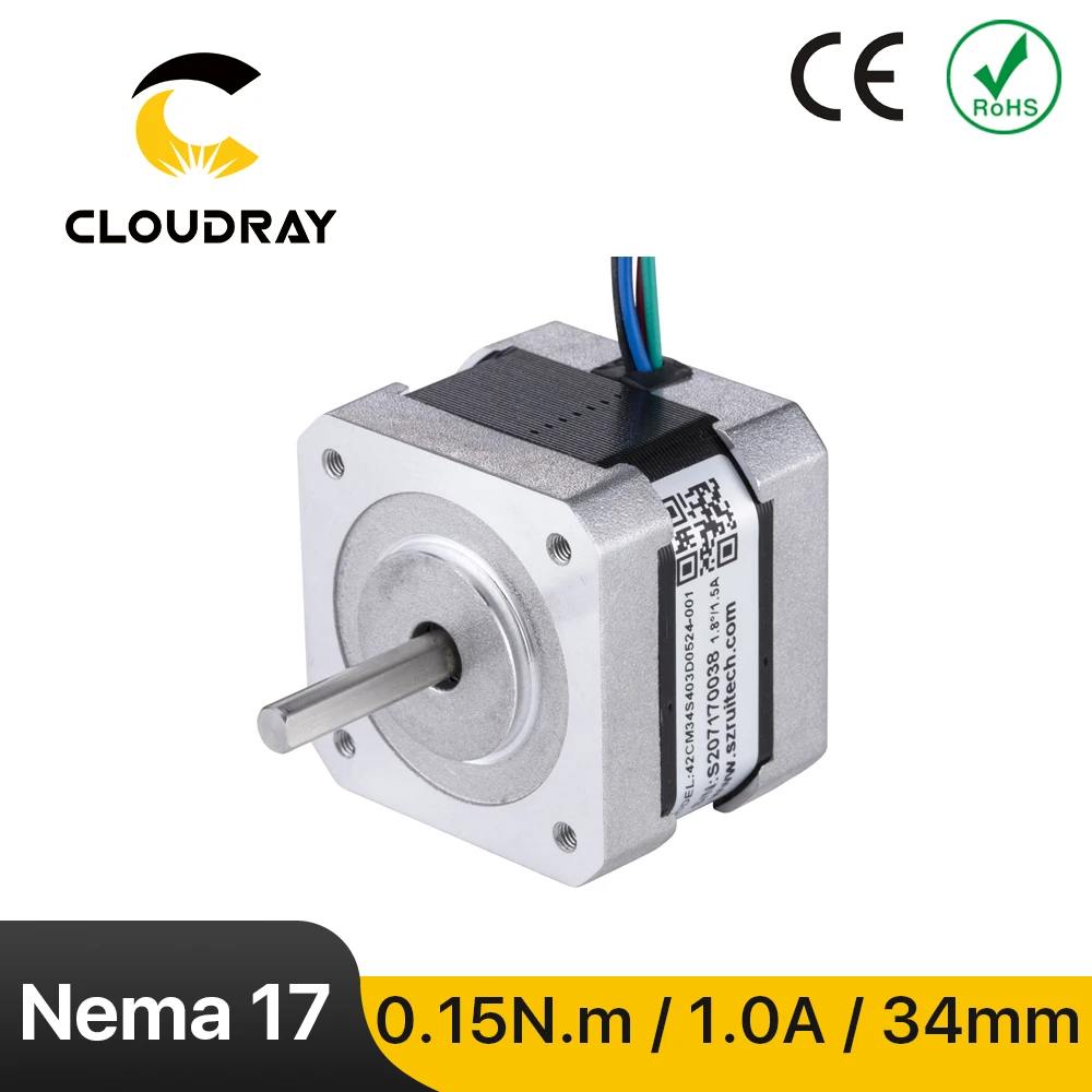 Шаговый двигатель Nema 17 42 мм 2 фазный шаговый 1A 15Ncm 4 свинцовый кабель для 3D принтера