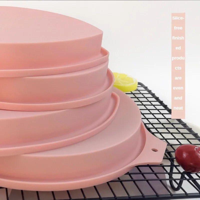 

1pcs heart-shaped rainbow cake pan mold silicone baking pan mold disc Qifeng cake layered Baking Pan Mold